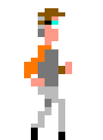 AGI-styled Pixelart Rendition of Me. Using the Amiga palette to allow Orange
